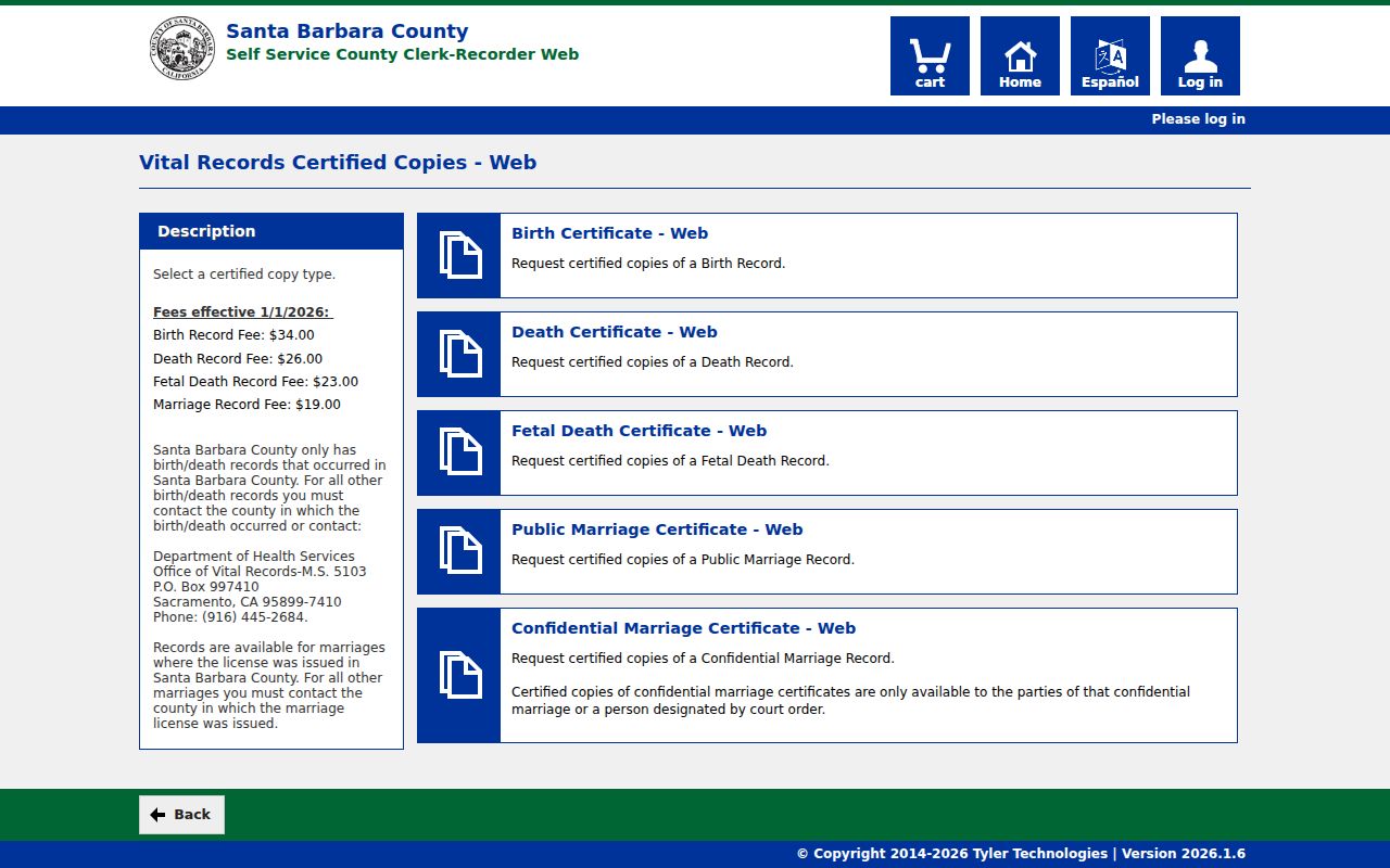 Lompoc people search through Santa Barbara County vital records