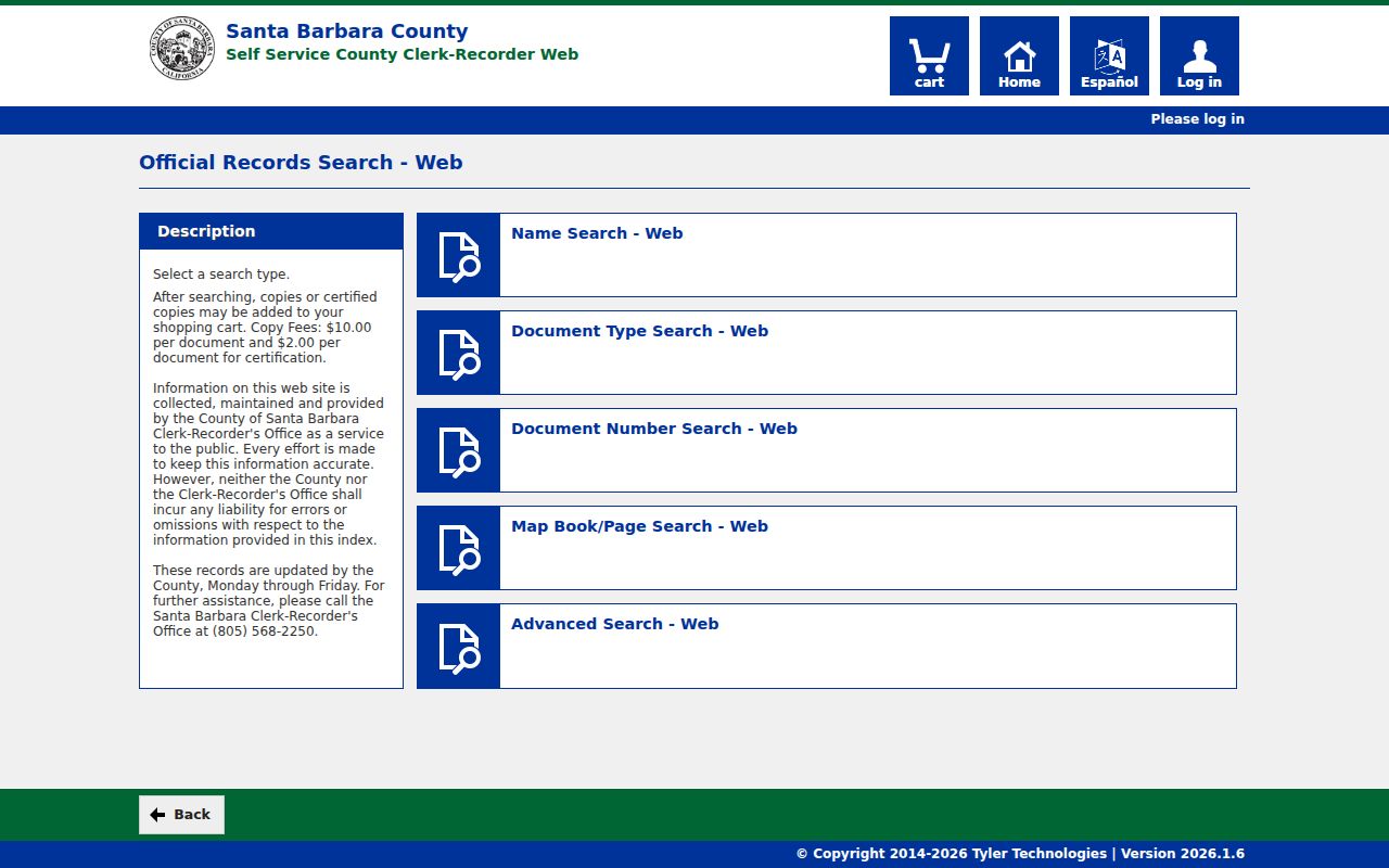 Lompoc people search options in the county official records portal