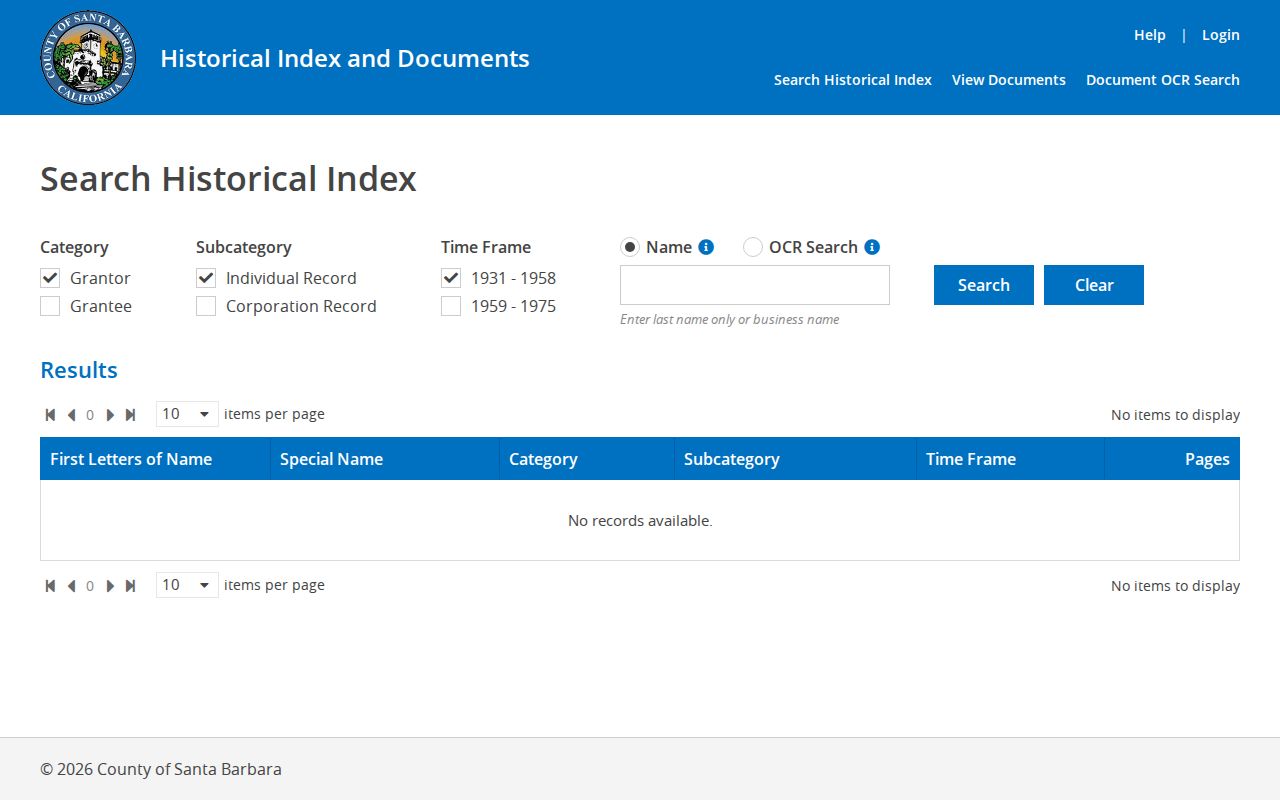 Lompoc public records historical real estate index